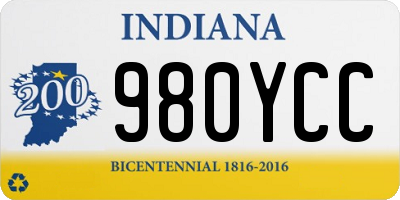 IN license plate 980YCC