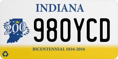 IN license plate 980YCD