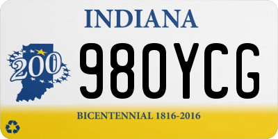 IN license plate 980YCG