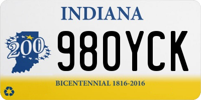 IN license plate 980YCK