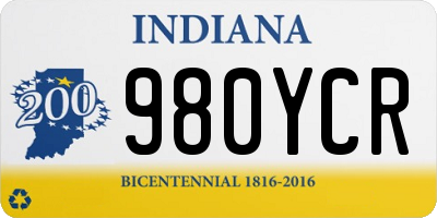 IN license plate 980YCR