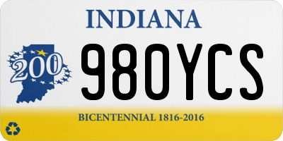 IN license plate 980YCS