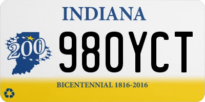 IN license plate 980YCT