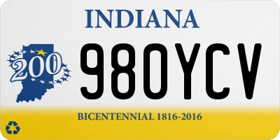 IN license plate 980YCV