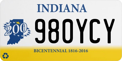 IN license plate 980YCY