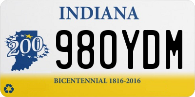 IN license plate 980YDM