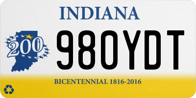 IN license plate 980YDT