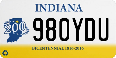 IN license plate 980YDU
