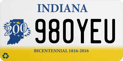 IN license plate 980YEU