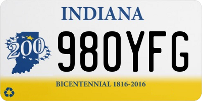 IN license plate 980YFG