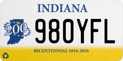 IN license plate 980YFL