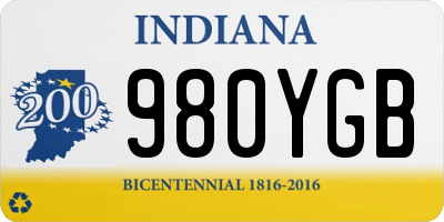 IN license plate 980YGB