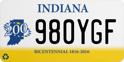 IN license plate 980YGF