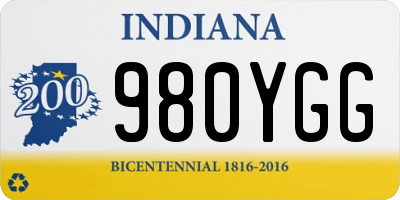 IN license plate 980YGG