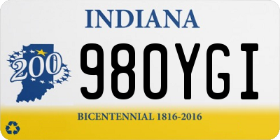 IN license plate 980YGI