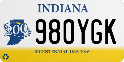 IN license plate 980YGK