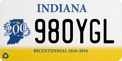 IN license plate 980YGL