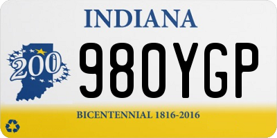 IN license plate 980YGP