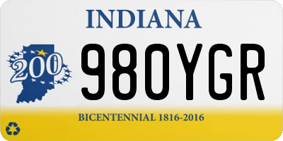 IN license plate 980YGR