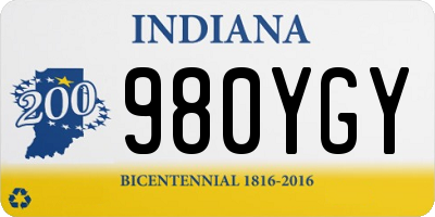 IN license plate 980YGY