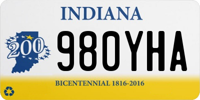 IN license plate 980YHA