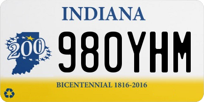 IN license plate 980YHM