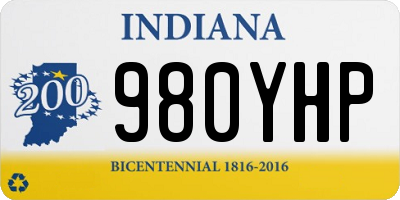 IN license plate 980YHP