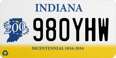 IN license plate 980YHW