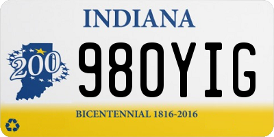 IN license plate 980YIG