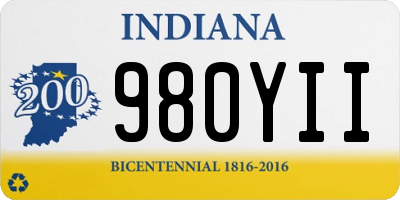 IN license plate 980YII