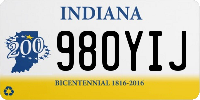 IN license plate 980YIJ