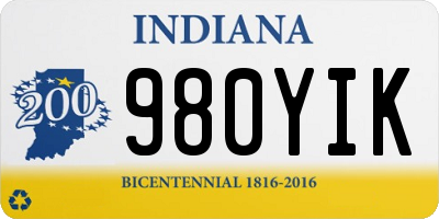 IN license plate 980YIK