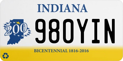 IN license plate 980YIN