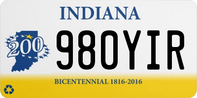 IN license plate 980YIR