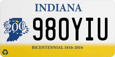 IN license plate 980YIU