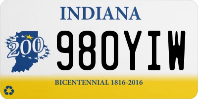IN license plate 980YIW