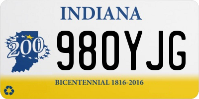 IN license plate 980YJG