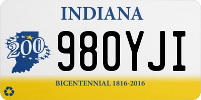 IN license plate 980YJI
