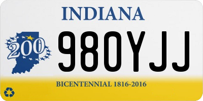 IN license plate 980YJJ