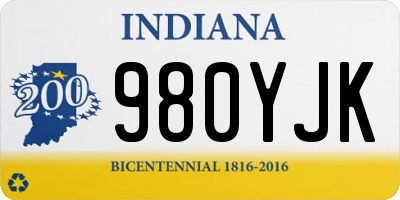 IN license plate 980YJK