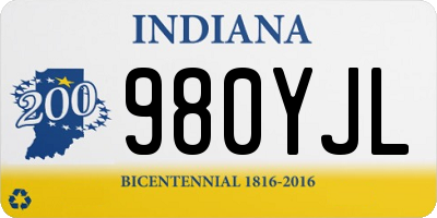 IN license plate 980YJL