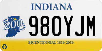IN license plate 980YJM