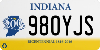 IN license plate 980YJS