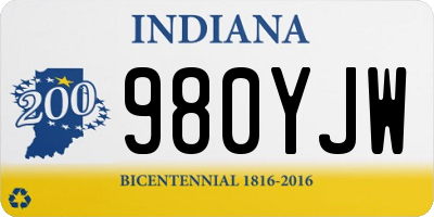 IN license plate 980YJW