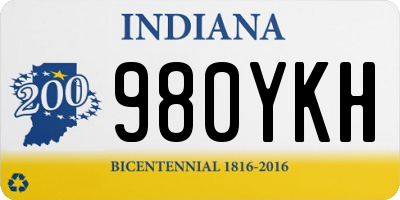 IN license plate 980YKH