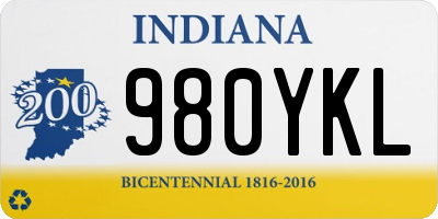 IN license plate 980YKL