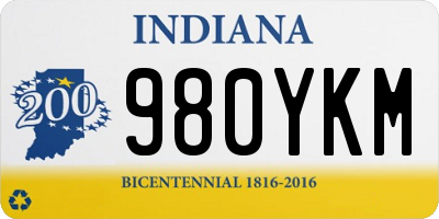 IN license plate 980YKM