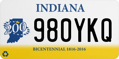 IN license plate 980YKQ