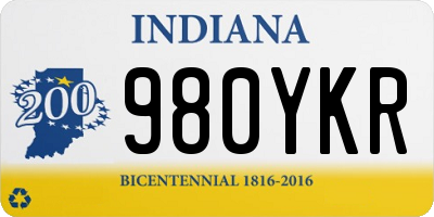 IN license plate 980YKR