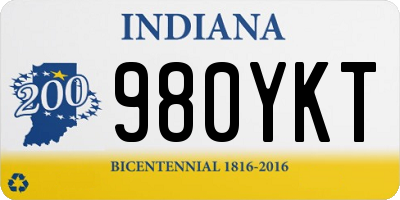 IN license plate 980YKT
